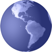 North & South America globe