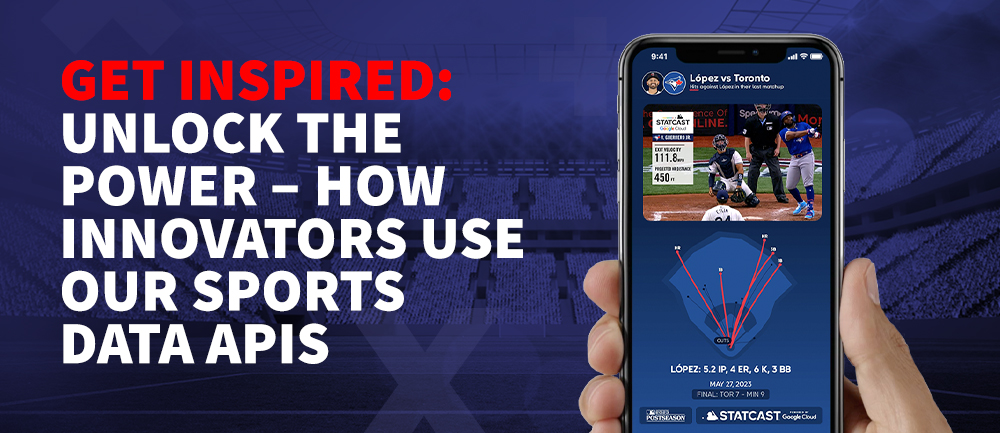 Get inspired sports data MLB API Inspiration