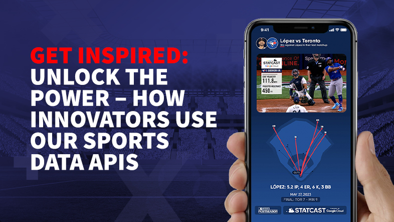 Get inspired sports data MLB API Inspiration